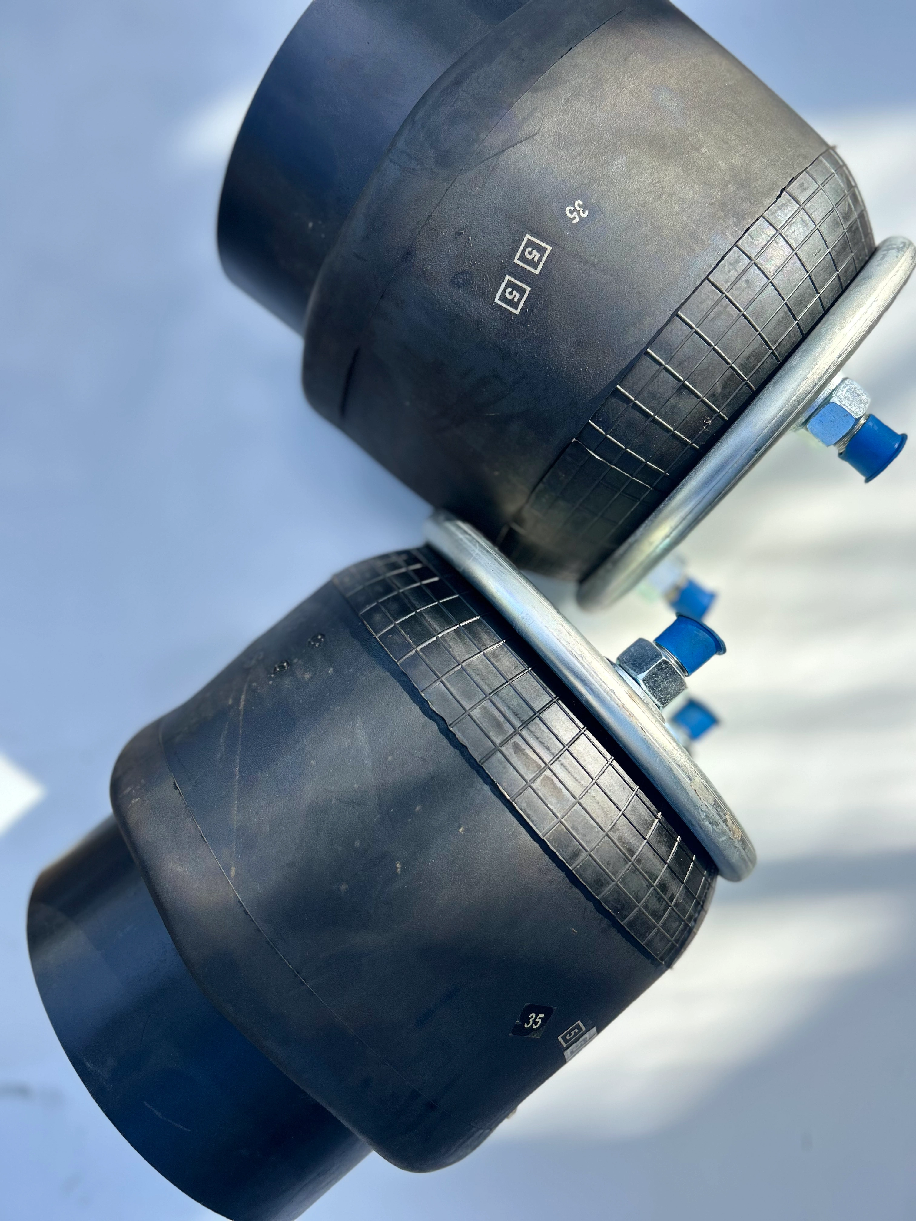 Air bag suspension stock parts for commercial trailers